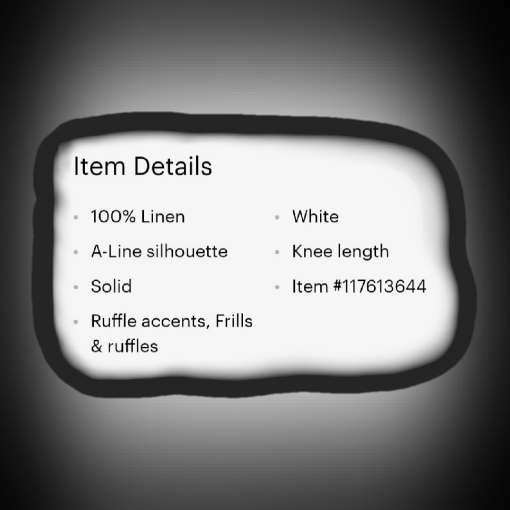 Talbots white linen layered fully lined Skirt size 6 - Picture 6 of 10